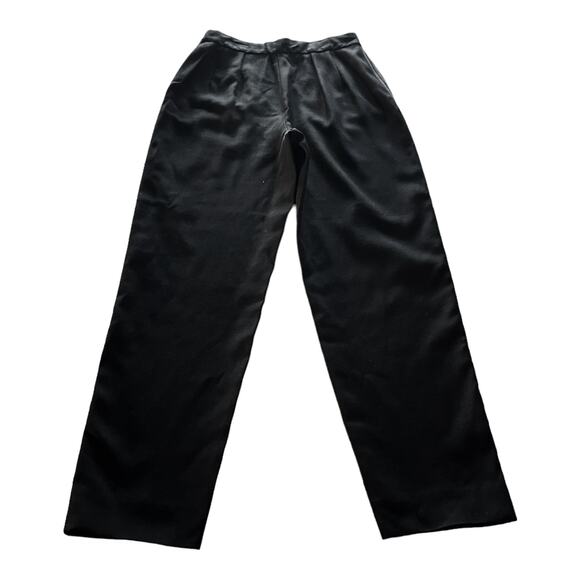 GIORGIO ARMANI Wool High Rise Pant Trousers Ribbon Trim Designer Italy 42/8 EUC - Picture 1 of 8
